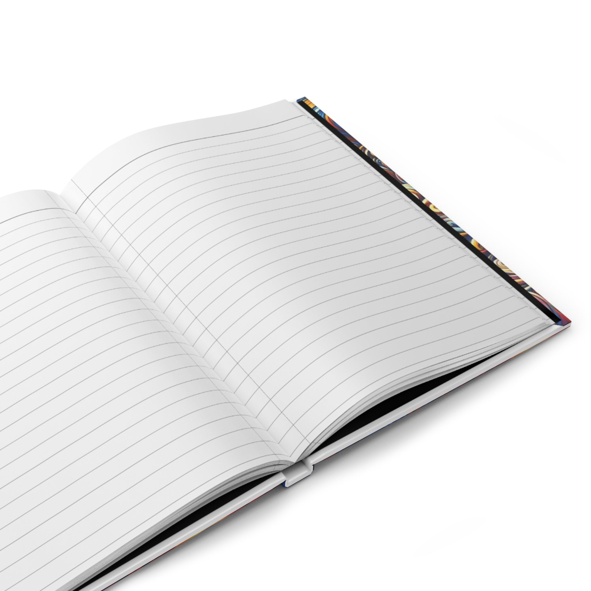 Colorful Spiral Fractal Hardcover Journal | Matte
