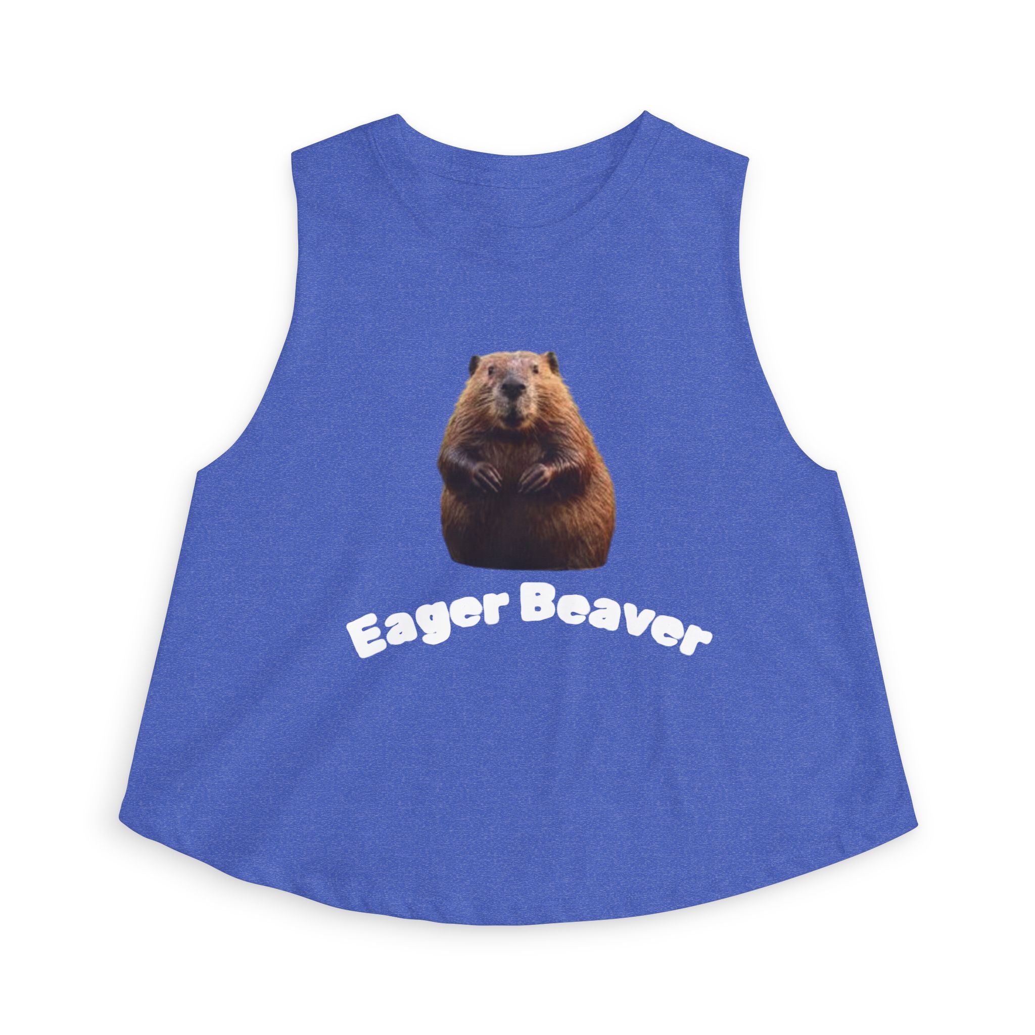 Beaver Graphic Crop Top — Cute Wildlife Photo Tank for Women