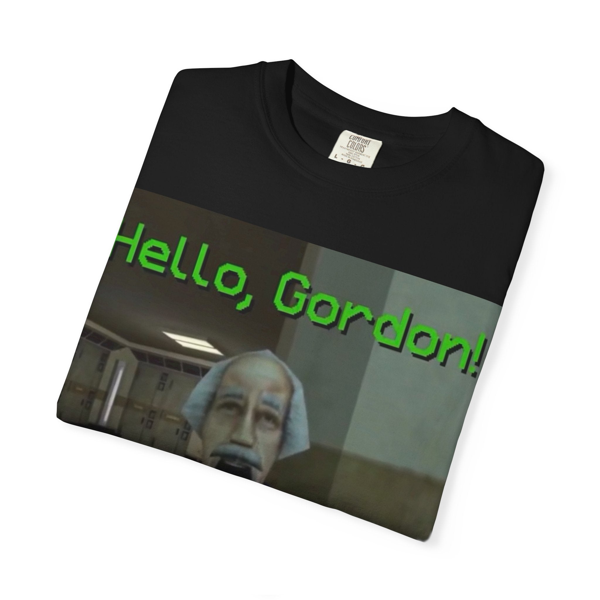 Hello, Gordon! Retro Game Scientist T-shirt | Video Game Meme Tee
