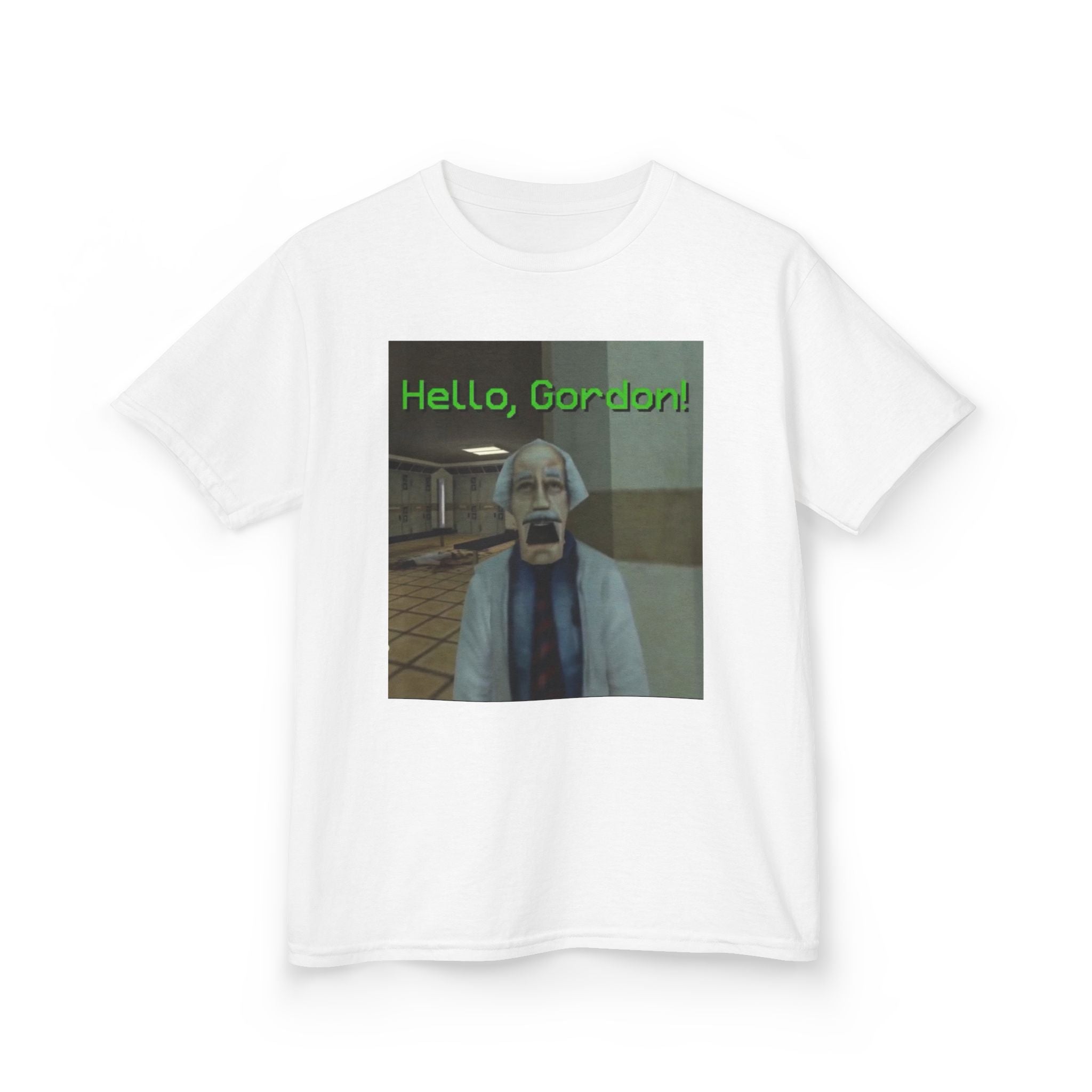 Hello, Gordon! Kids Tee — Retro Video Game Meme Shirt