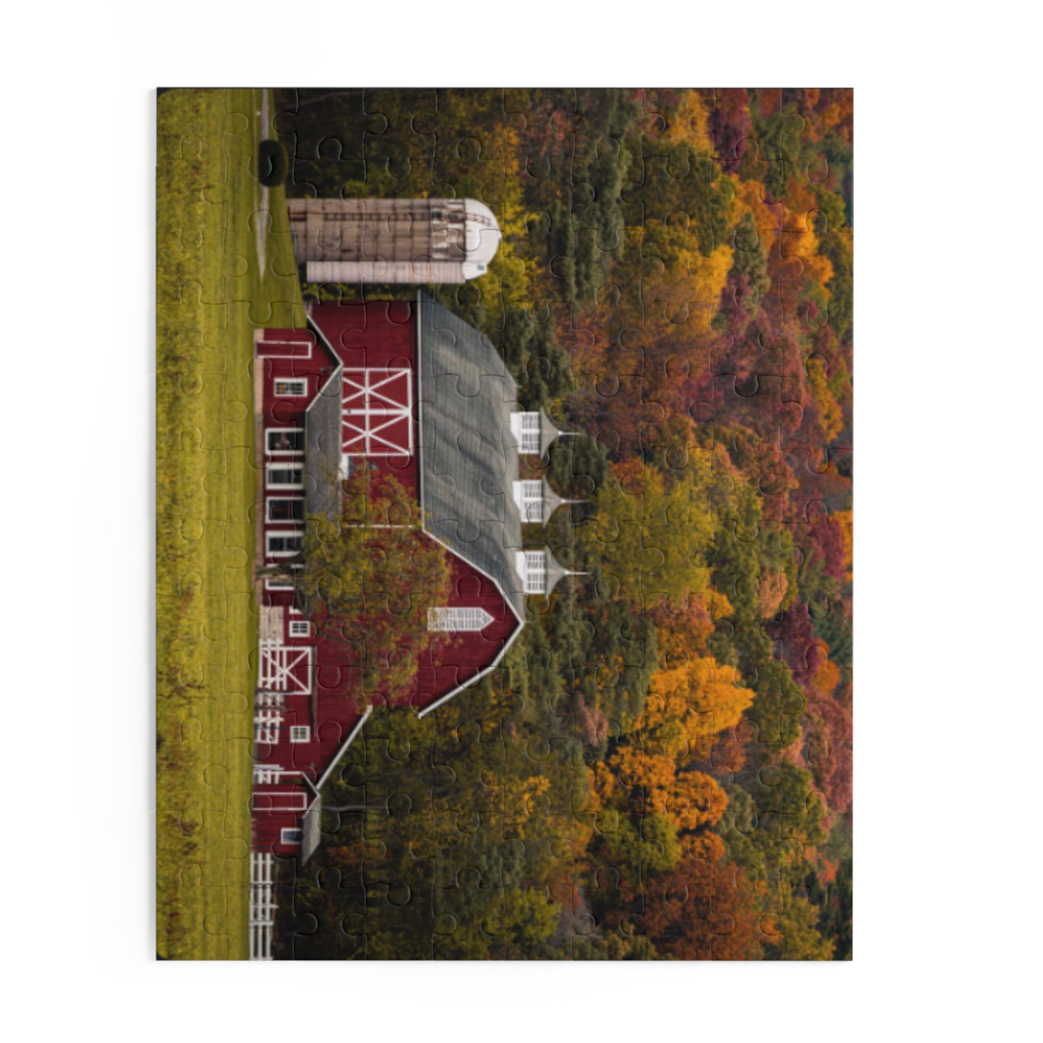 Red Barn Autumn Landscape Puzzle | Jigsaw Puzzle