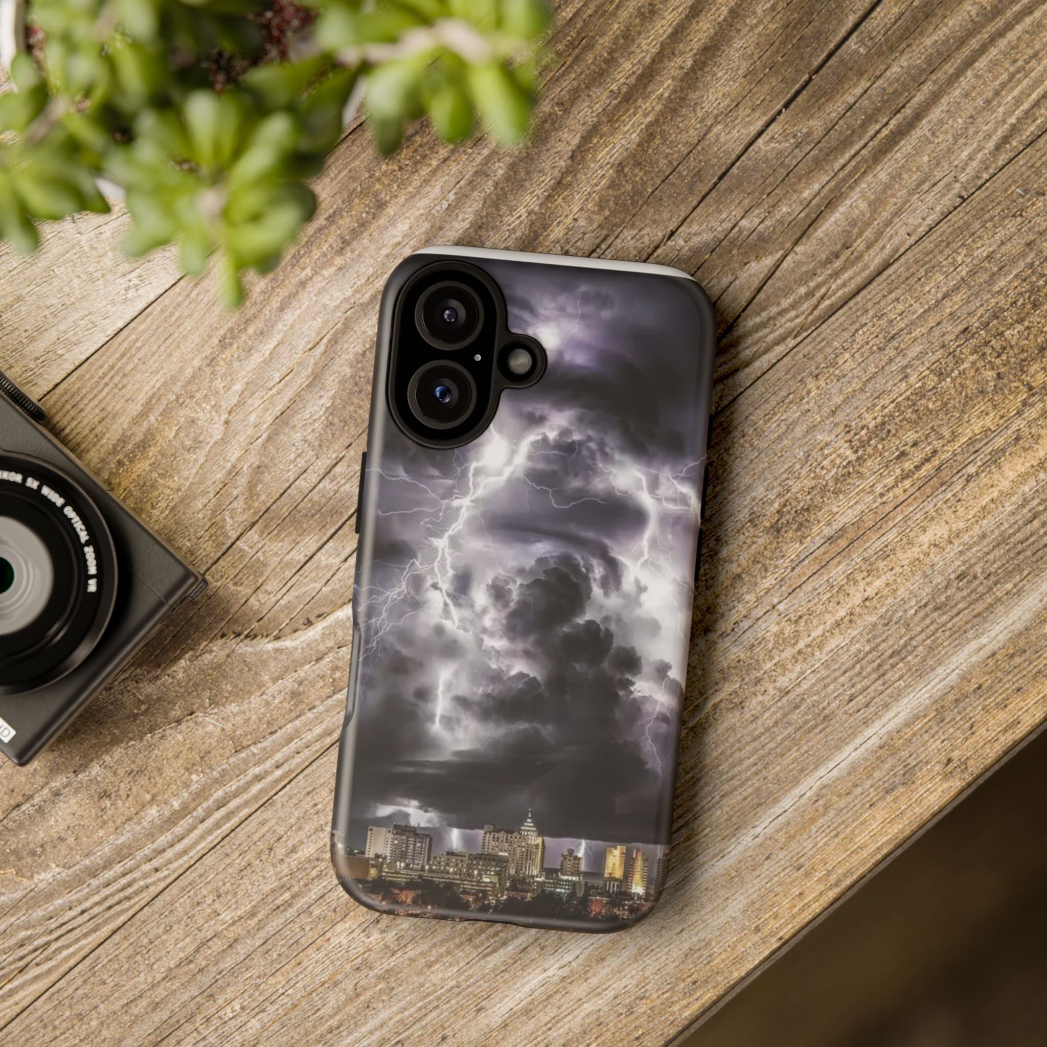 Storm Clouds Phone Case — Lightning Sky Protective Tough Case