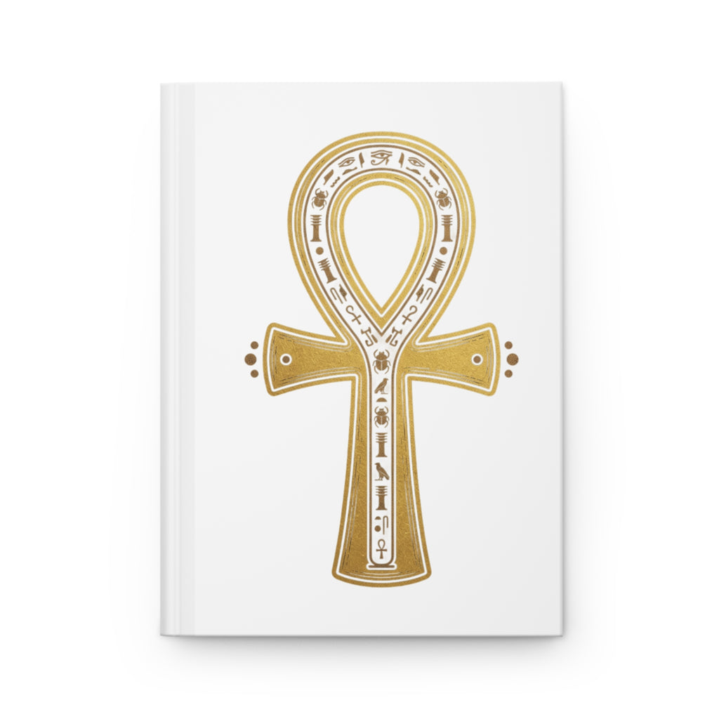 Golden Ankh Hardcover Journal | Egyptian Symbol Notebook