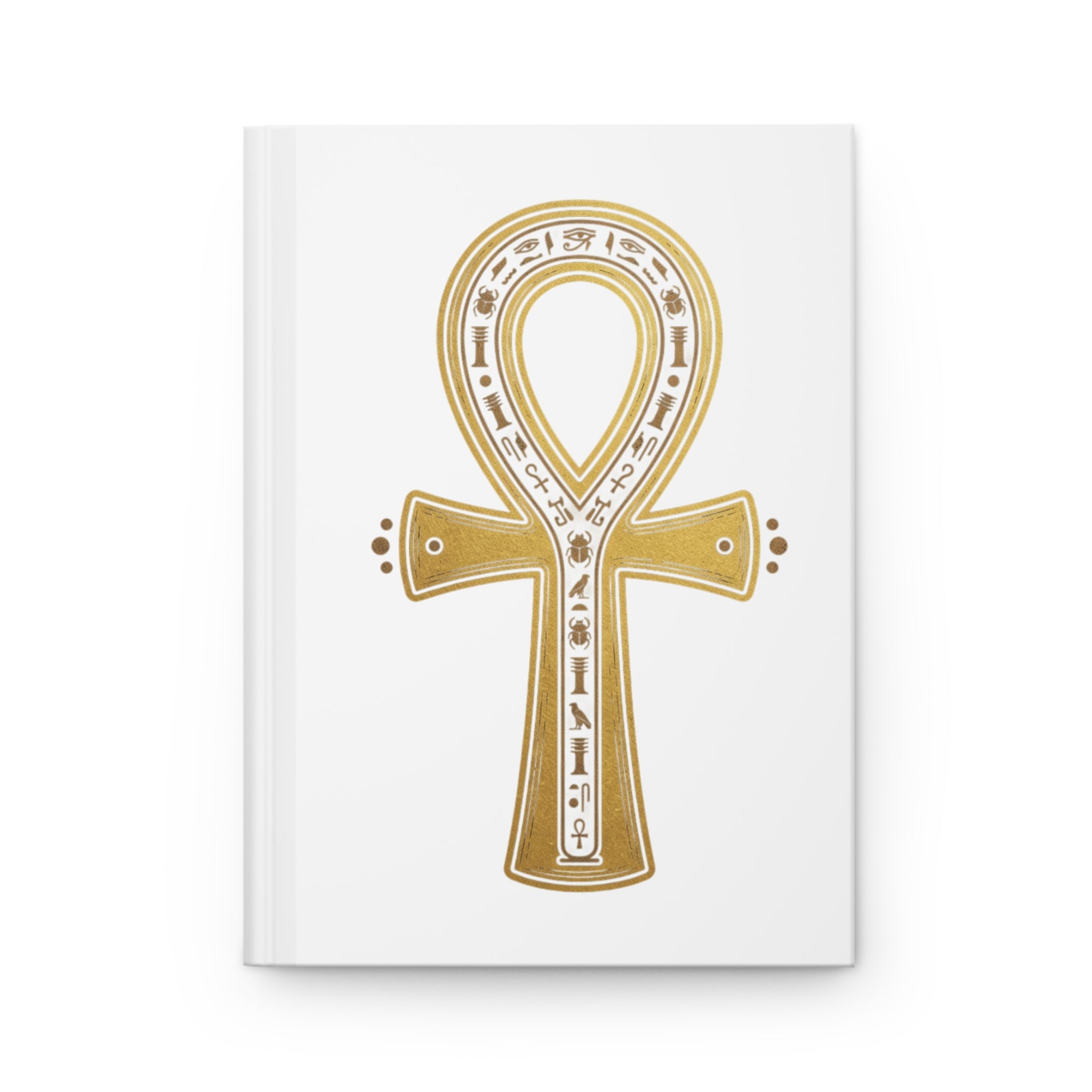Golden Ankh Hardcover Journal | Egyptian Symbol Notebook