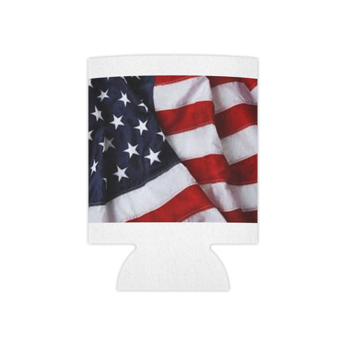 American Flag Can Cooler | USA Stars Stripes Patriotic Beverage Koozie