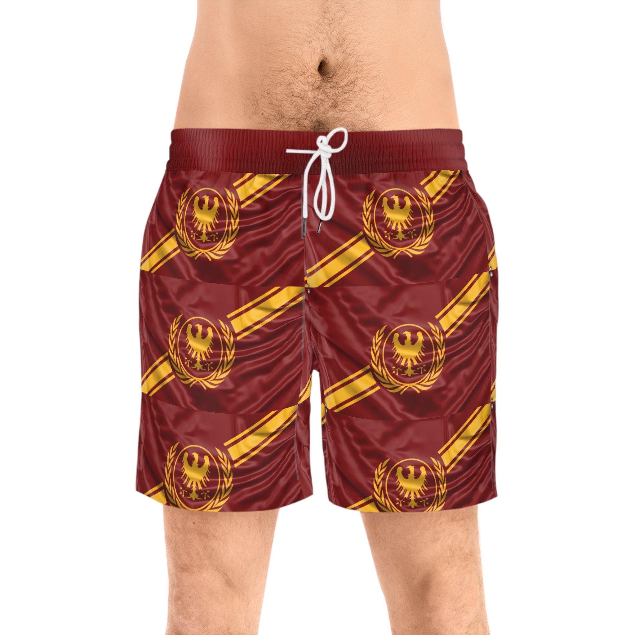 Roman Empire Flag Emblem Swim Shorts | All-Over Print