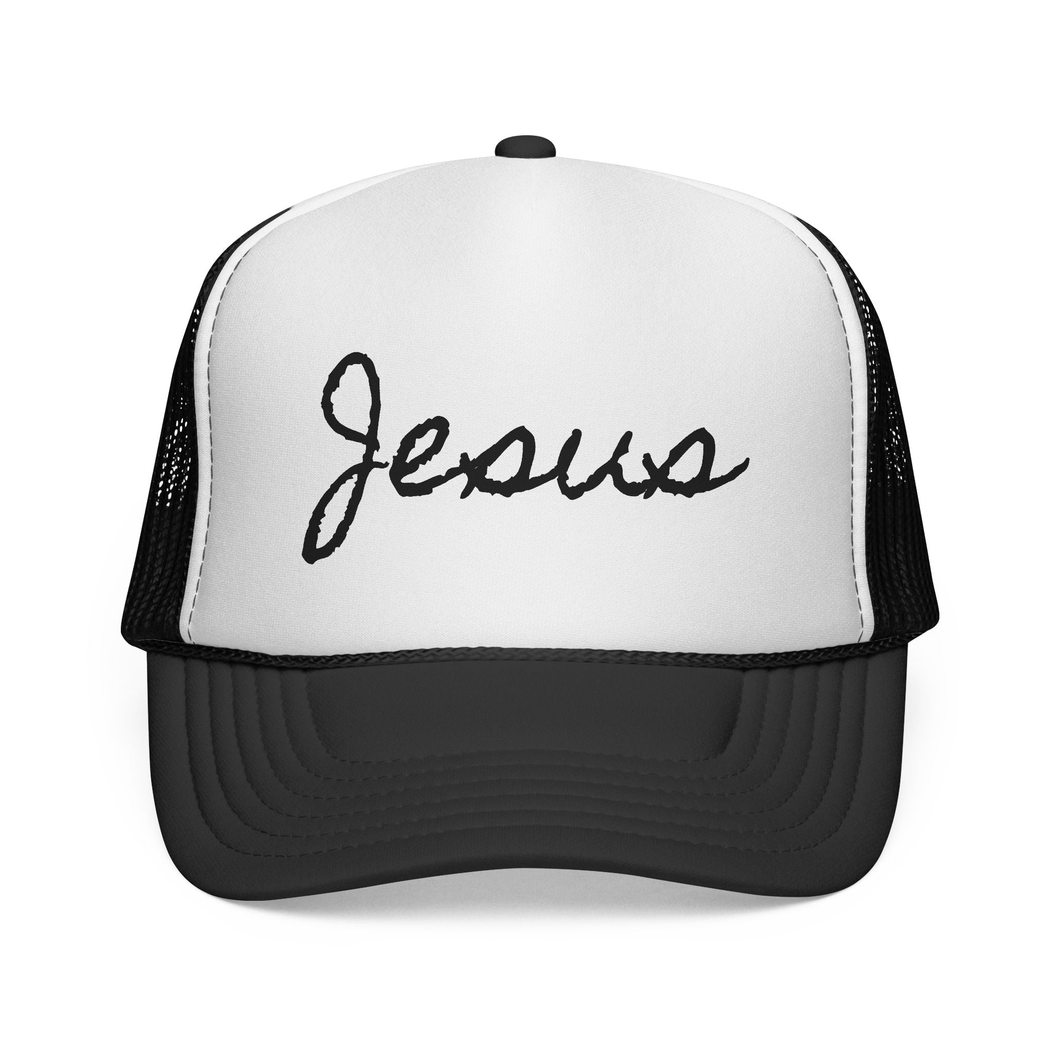 Jesus Script Trucker Cap | Christian Faith Mesh Hat