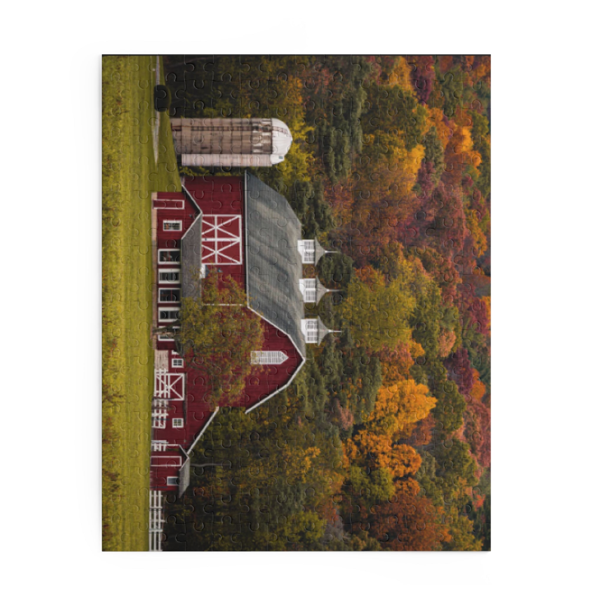 Red Barn Autumn Landscape Puzzle | Jigsaw Puzzle
