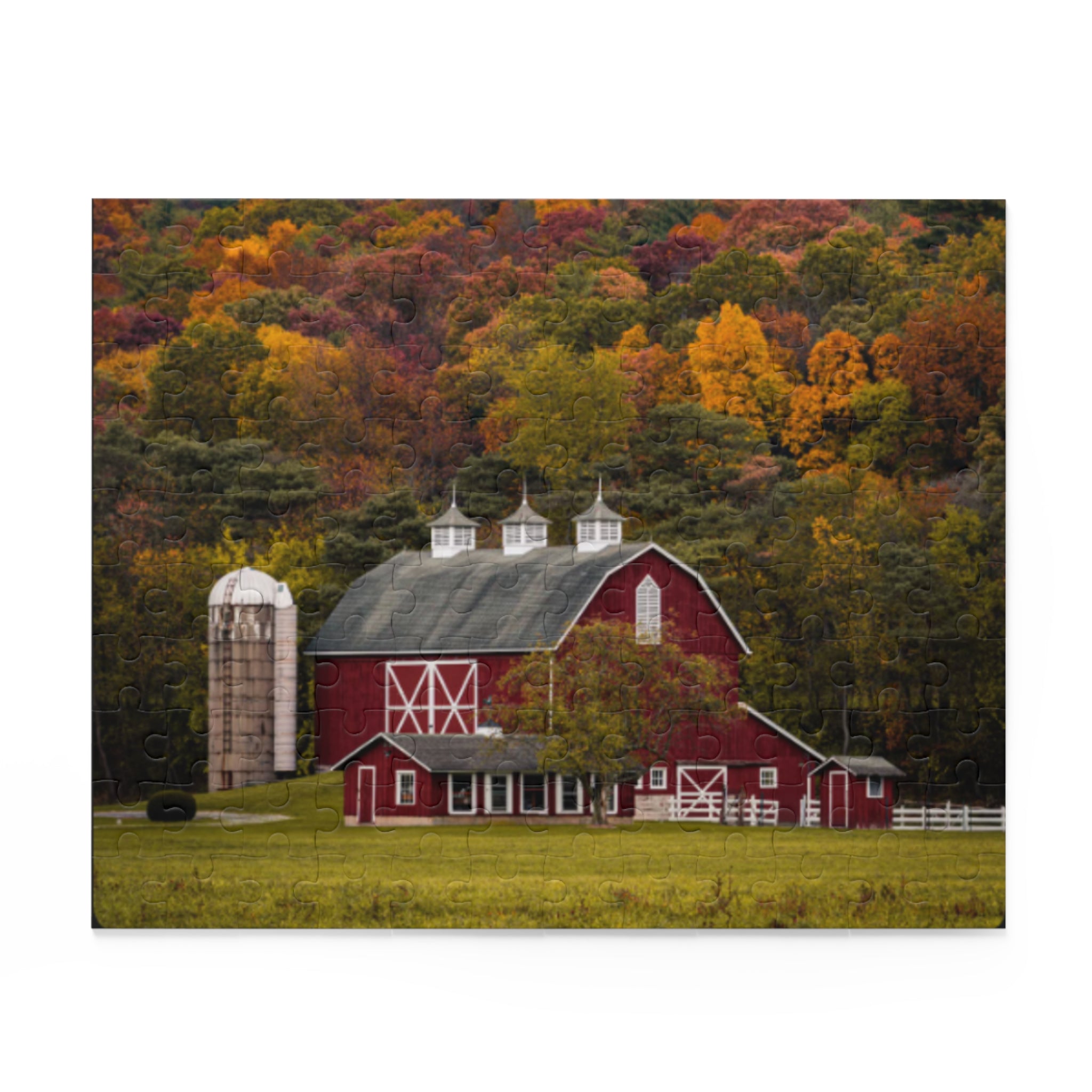 Red Barn Autumn Landscape Puzzle | Jigsaw Puzzle