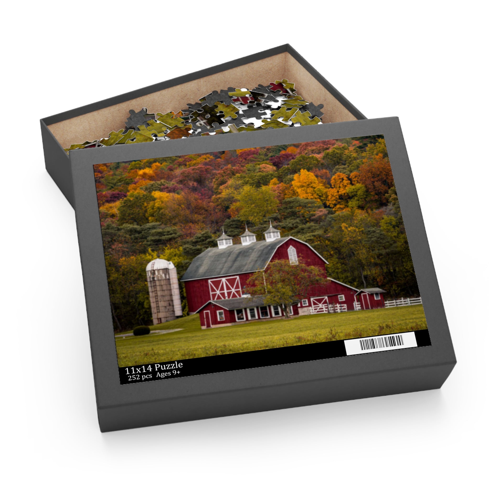 Red Barn Autumn Landscape Puzzle | Jigsaw Puzzle