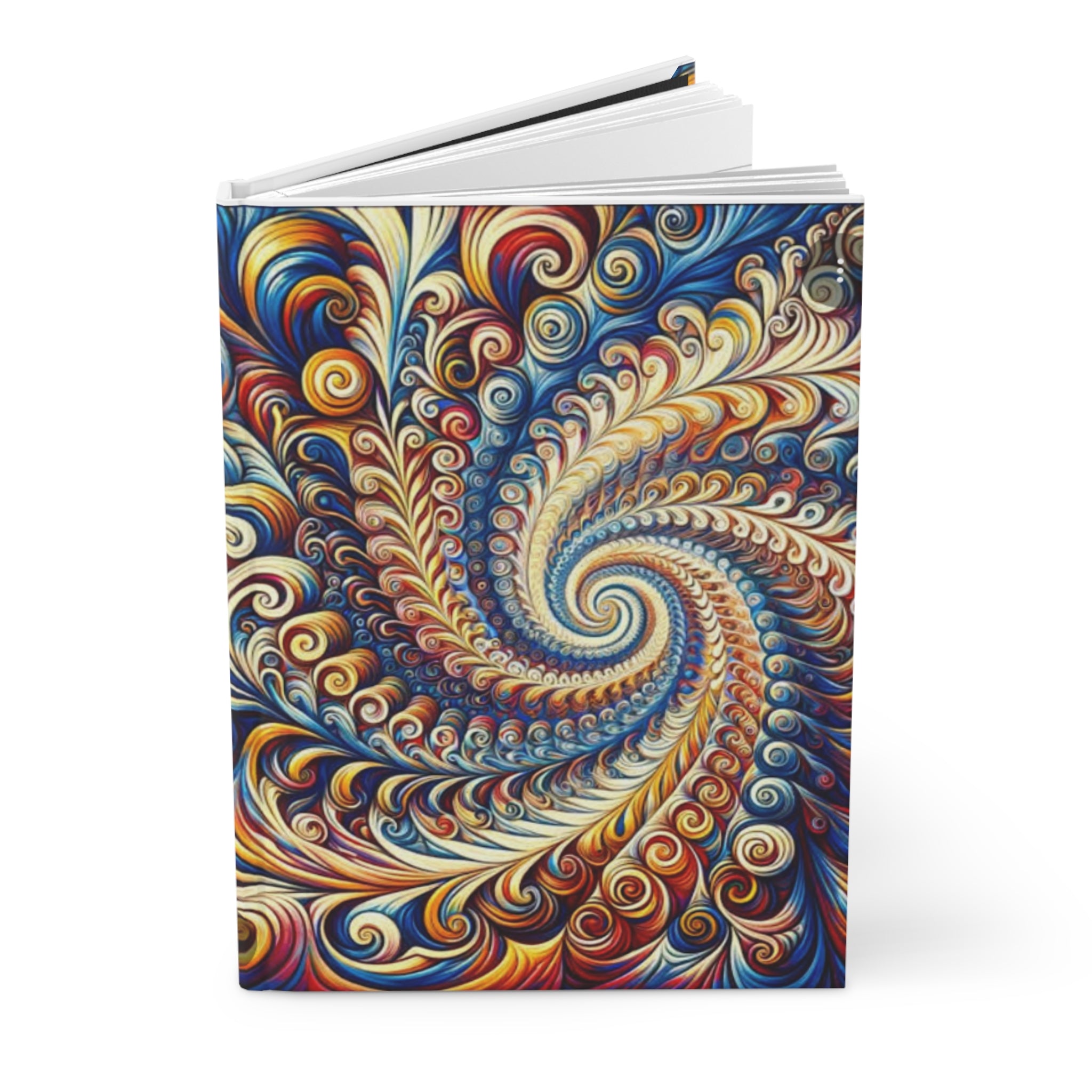 Colorful Spiral Fractal Hardcover Journal | Matte