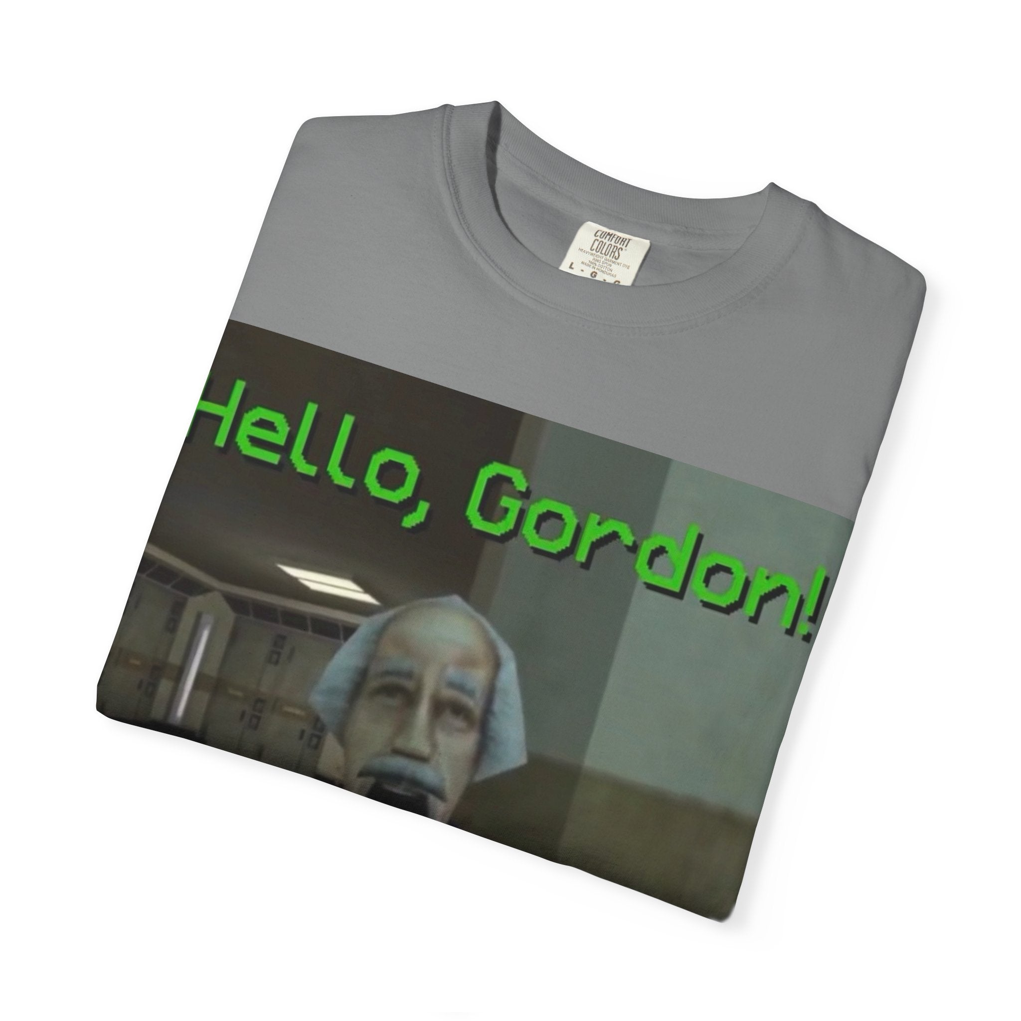 Hello, Gordon! Retro Game Scientist T-shirt | Video Game Meme Tee