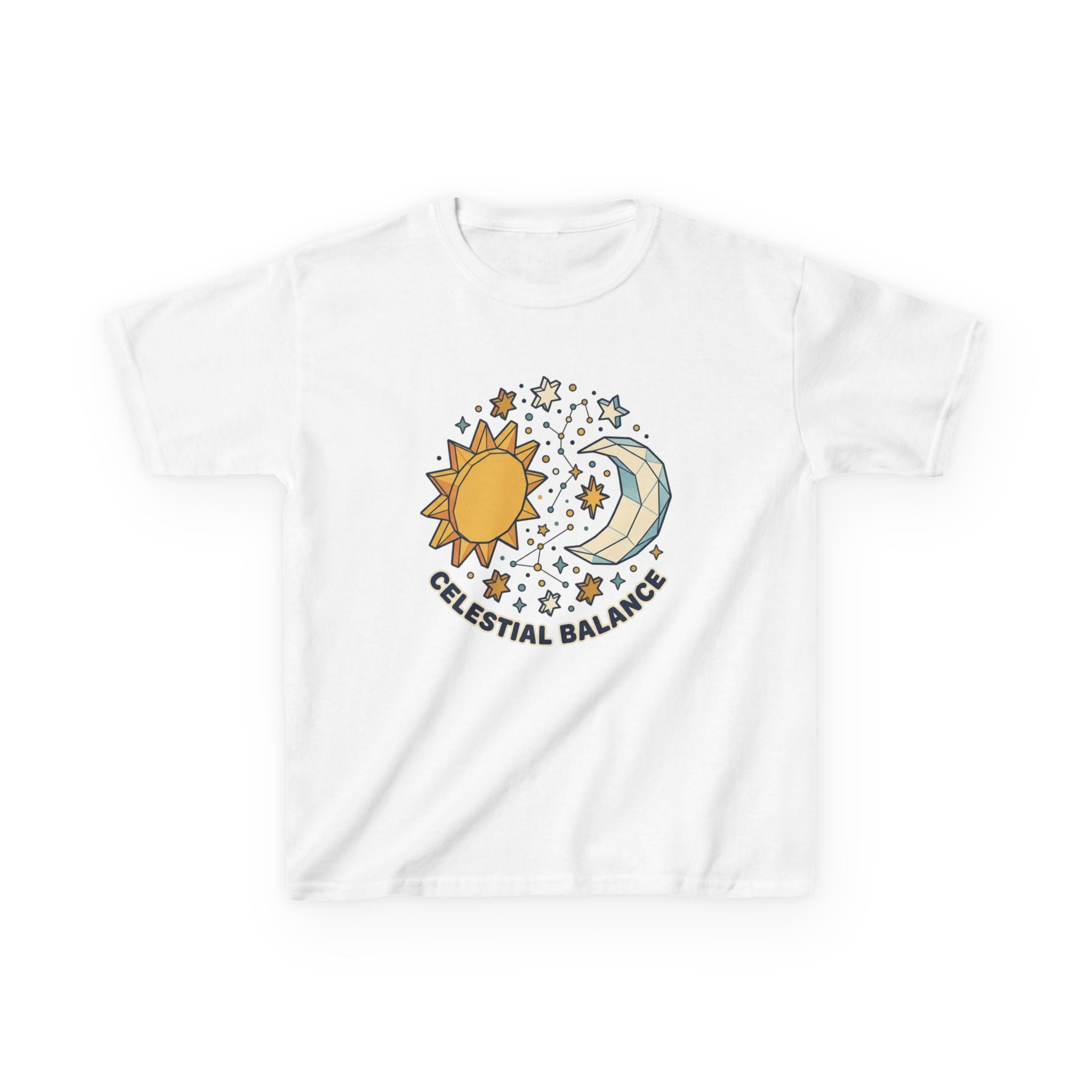 Kids Tee — Celestial Balance Sun & Moon Graphic