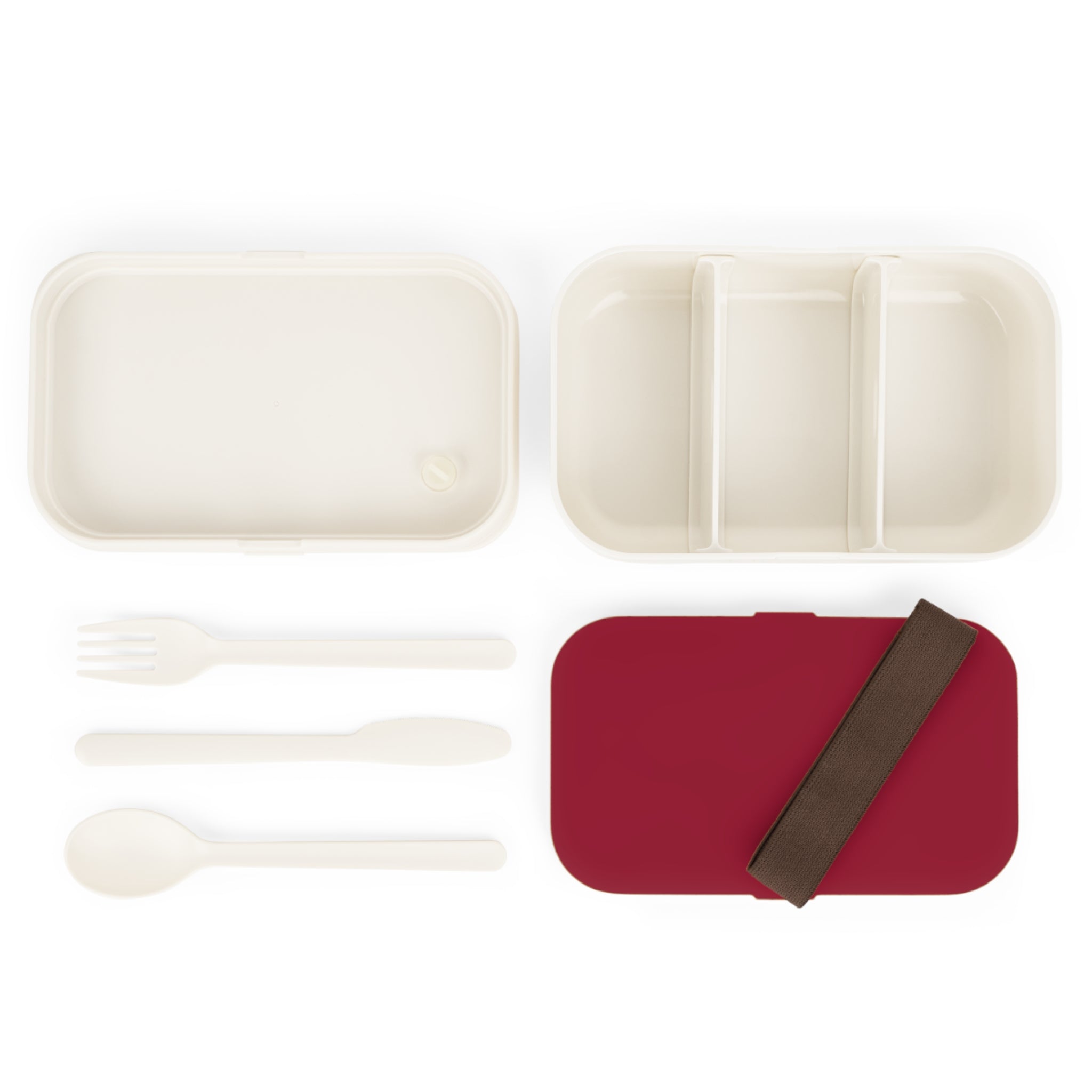 Bento Lunch Box — Compact Leakproof Meal Prep Box (Maroon)