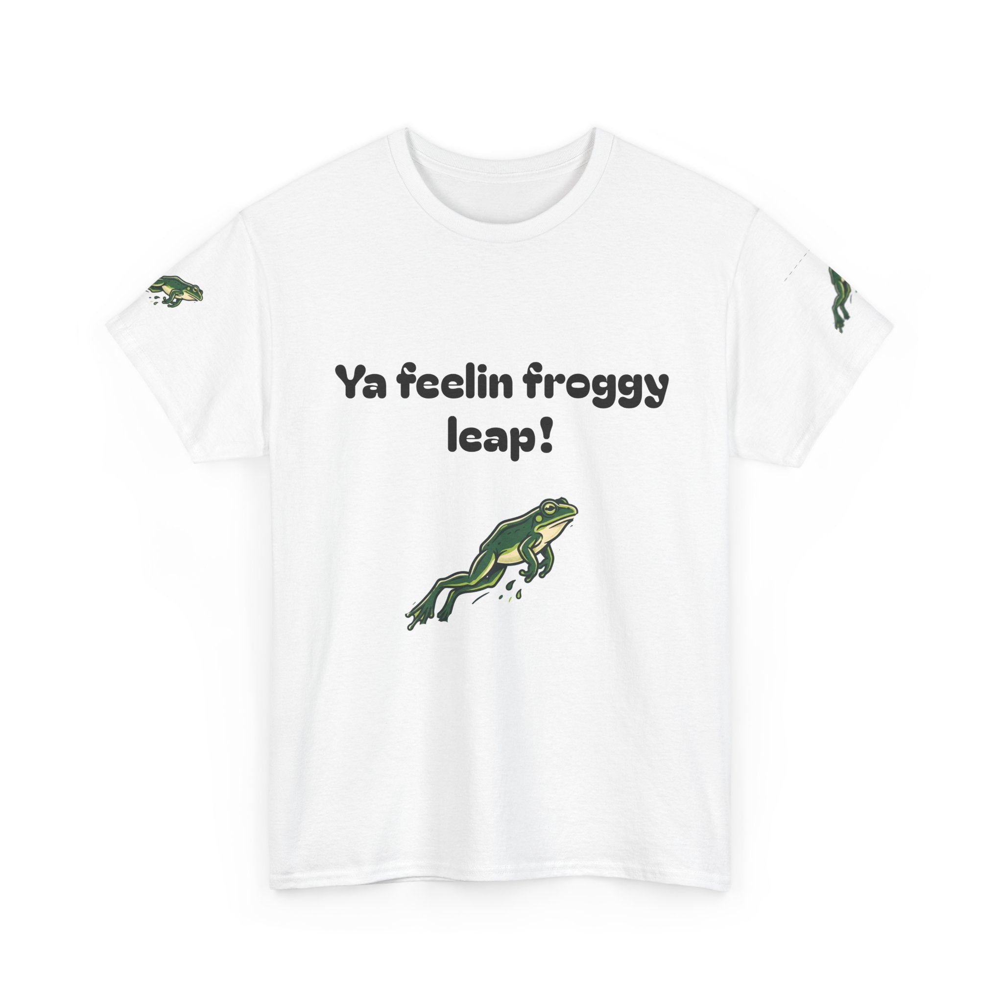 Feelin Froggy Then Leap tee | Frog Graphic Shirt, Funny Amphibian Saying
