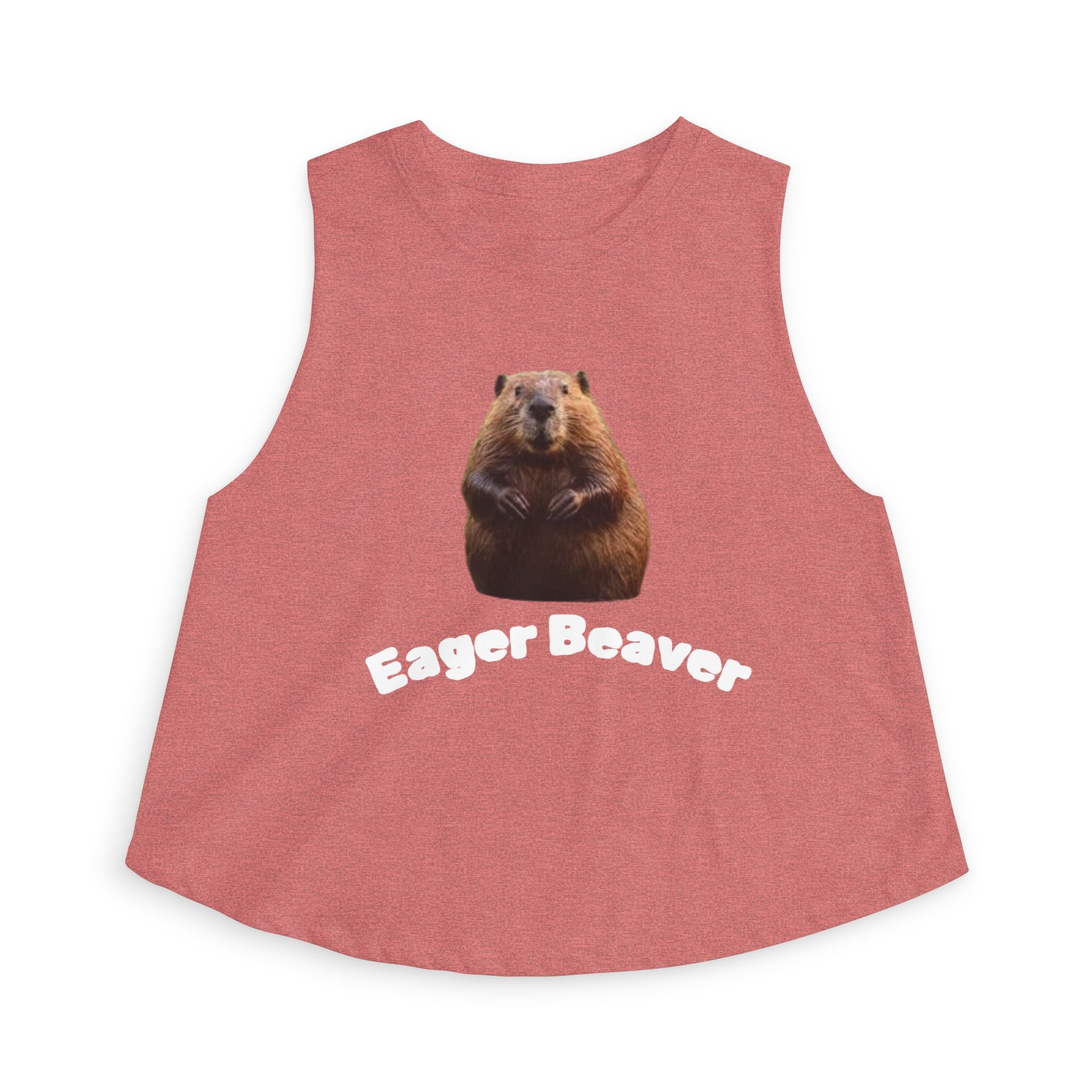 Beaver Graphic Crop Top — Cute Wildlife Photo Tank for Women
