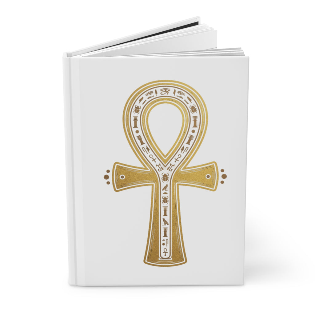 Golden Ankh Hardcover Journal | Egyptian Symbol Notebook