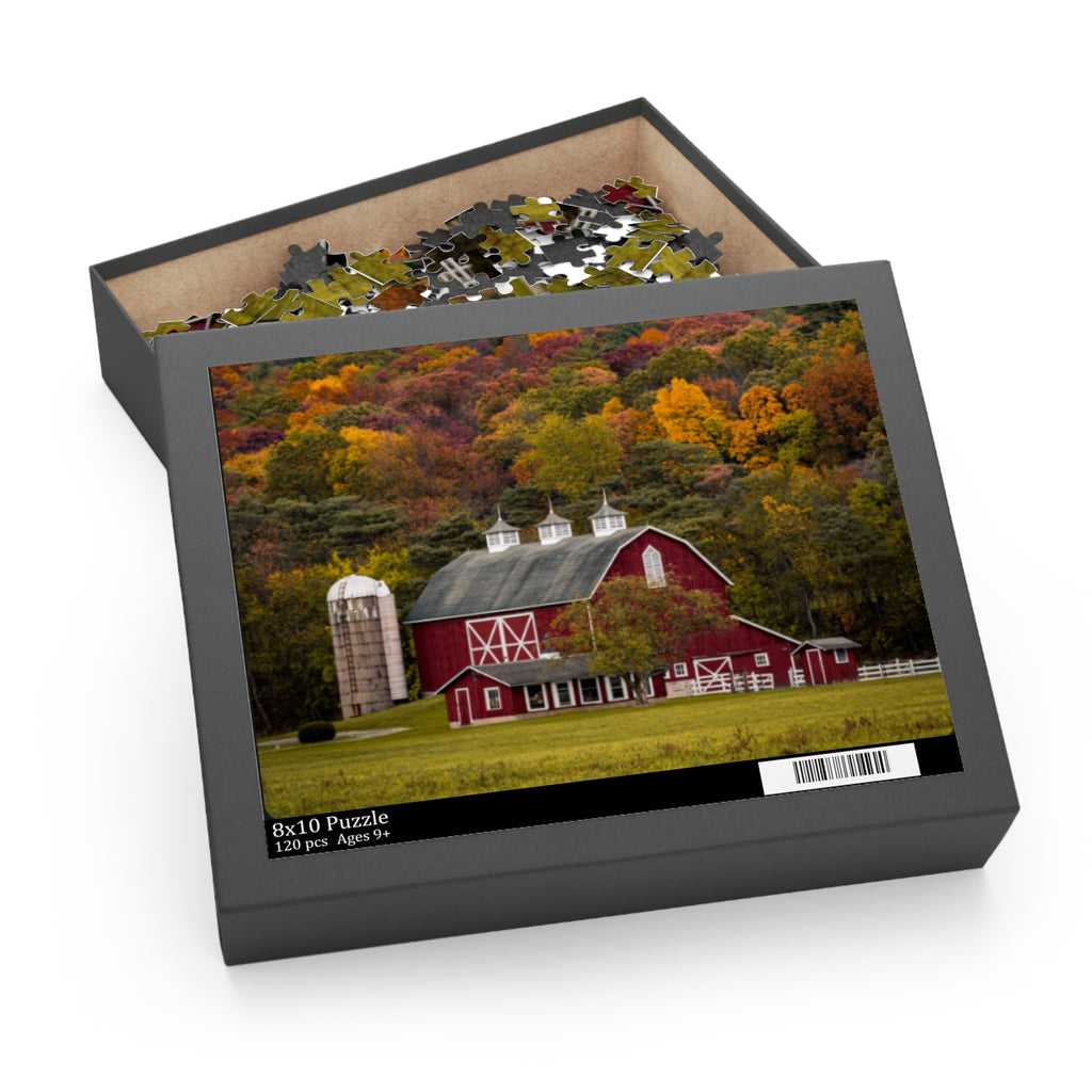 Red Barn Autumn Landscape Puzzle | Jigsaw Puzzle