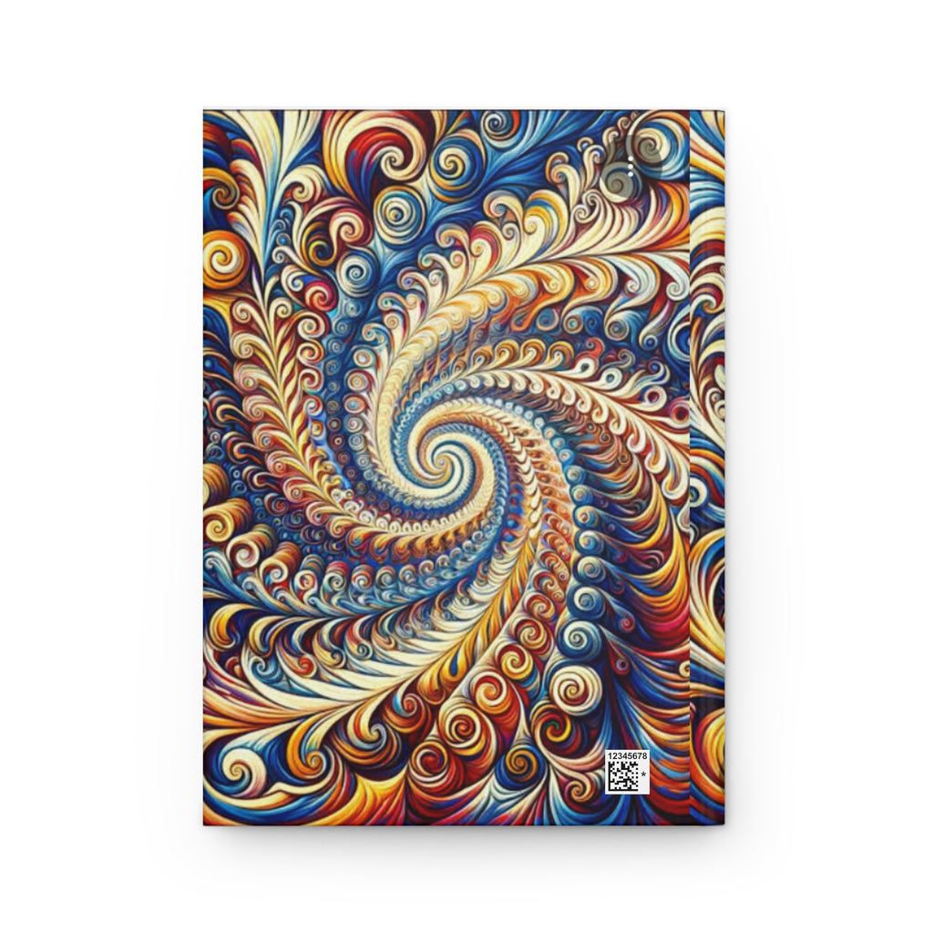 Colorful Spiral Fractal Hardcover Journal | Matte