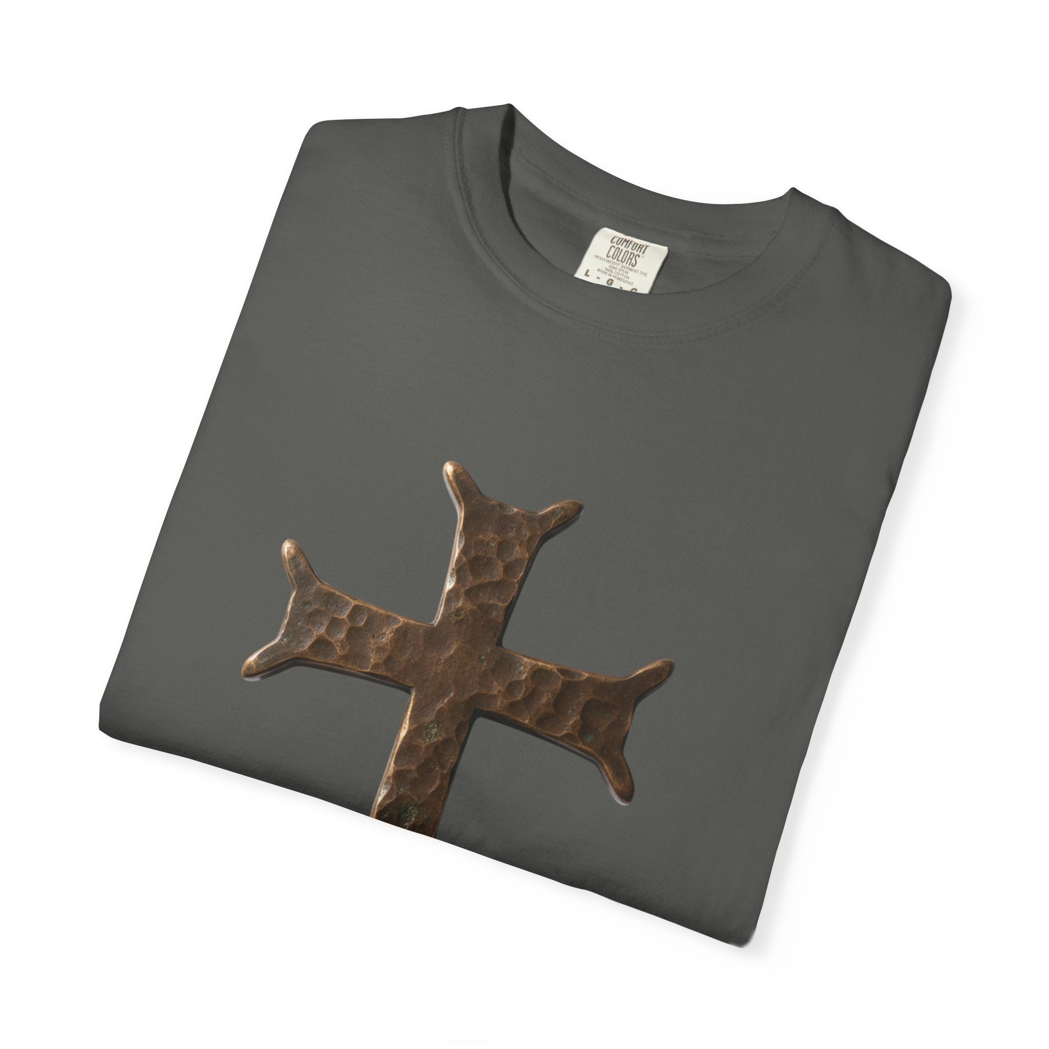 Distressed Iron Cross T-Shirt | Vintage Metal Cross Tee
