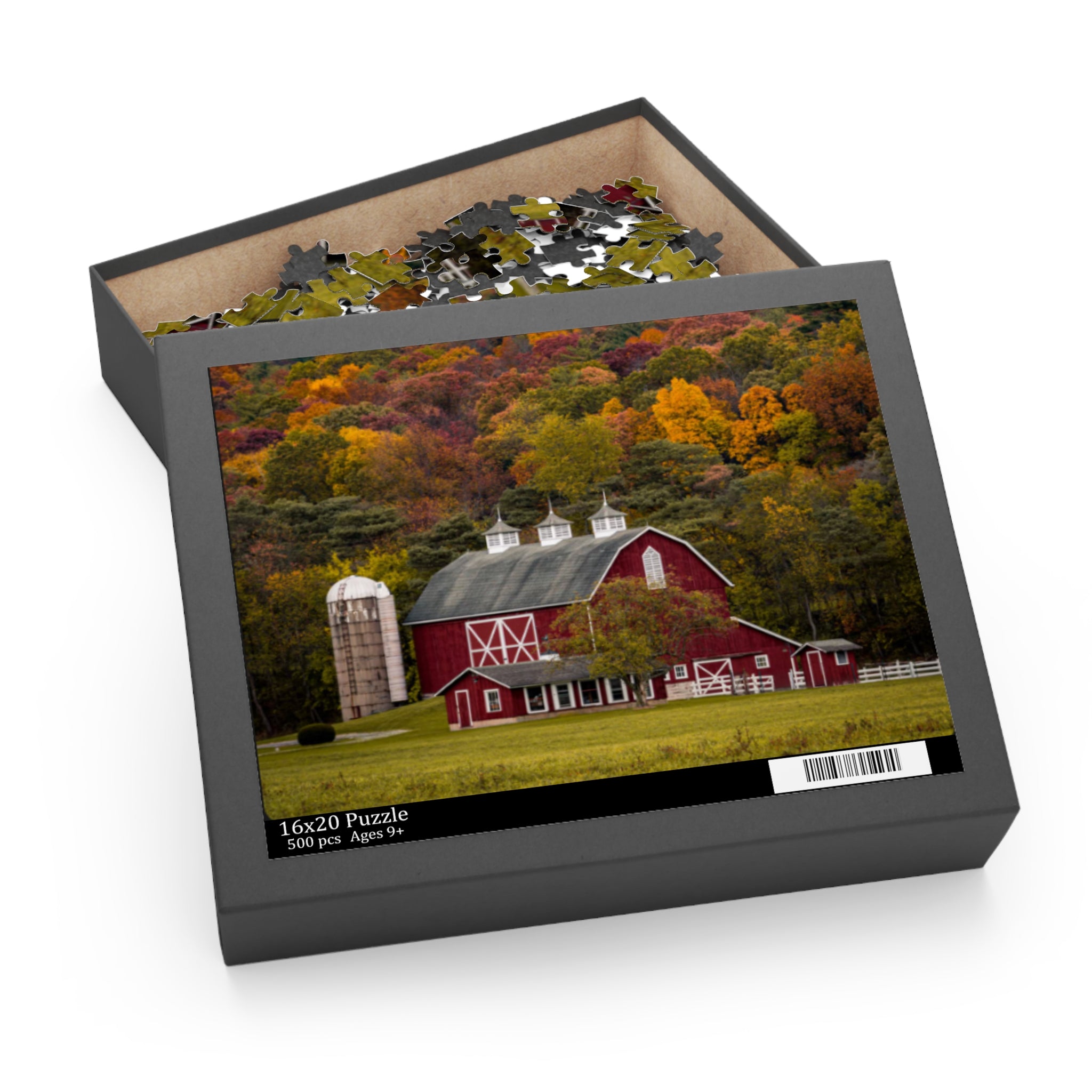Red Barn Autumn Landscape Puzzle | Jigsaw Puzzle