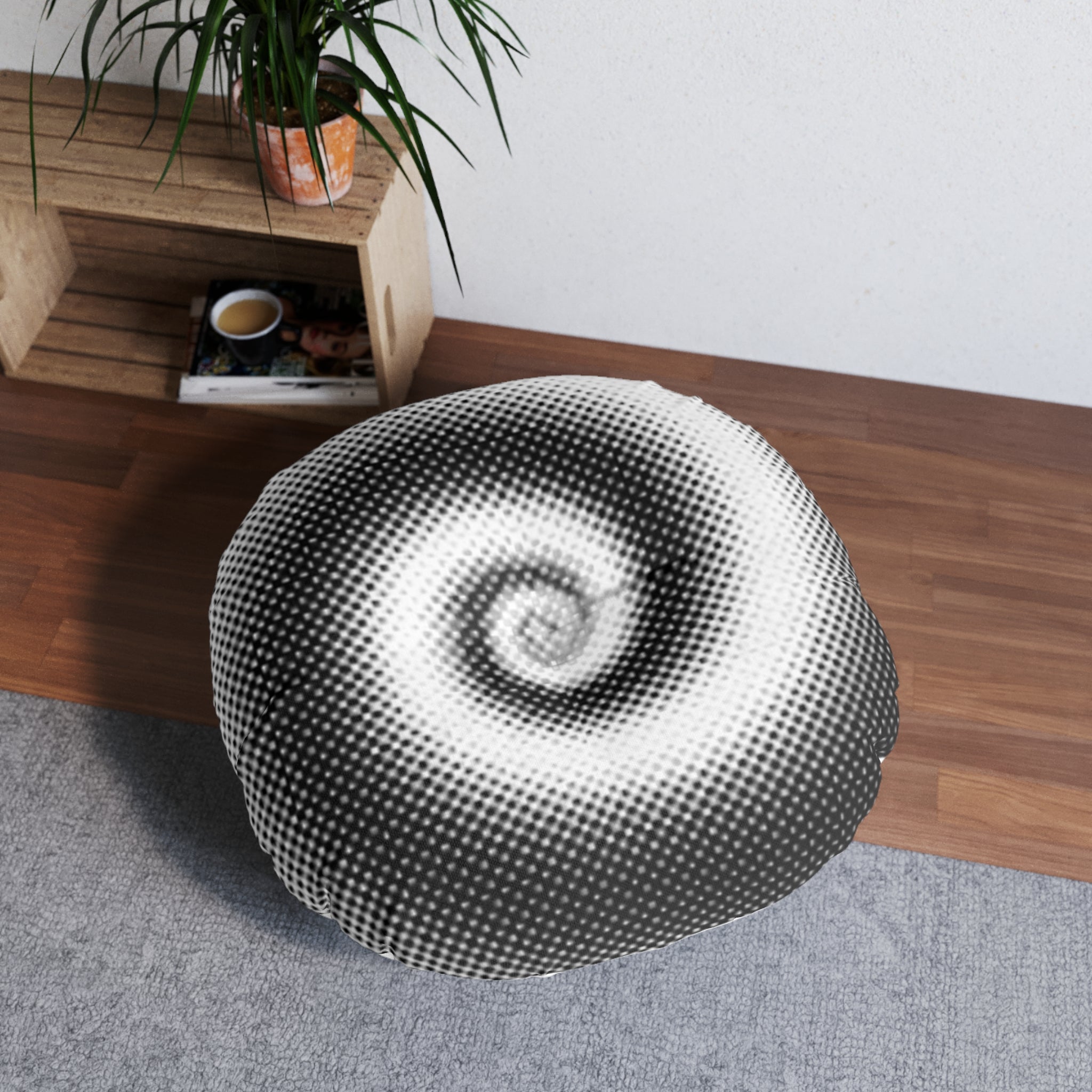 Tufted Floor Pillow, Round