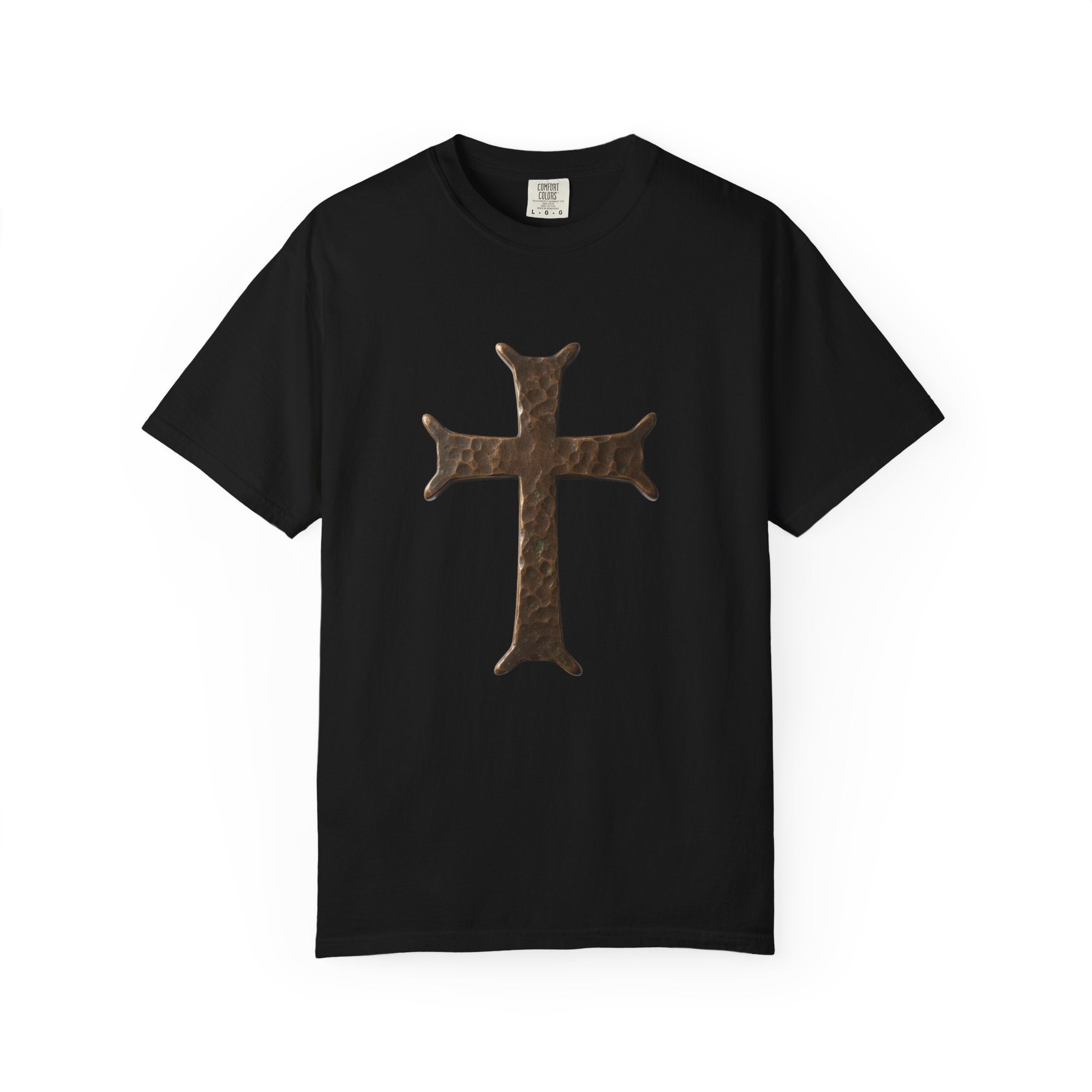 Distressed Iron Cross T-Shirt | Vintage Metal Cross Tee